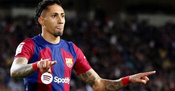 Raphinha strike earns Barca 1-0 win over 10-man Las Palmas