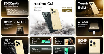 realme C61 launches with ‘Hard to Break’ durability