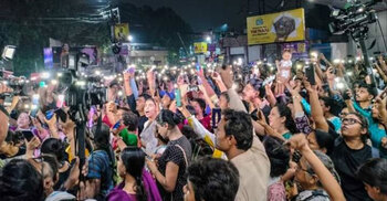 Kolkata erupts in midnight march