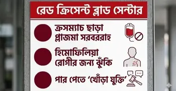 ক্রসম্যাচ ছাড়াই রক্ত দিচ্ছে রেড ক্রিসেন্ট ব্লাড সেন্টার
