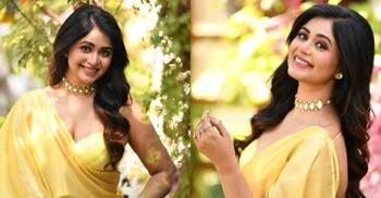 শাড়িতে বসন্ত, ঋতাভরীর নরম সাজ