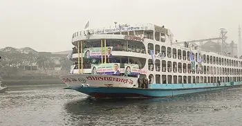 মেঘনায় লঞ্চ সংঘর্ষ: ঝালকাঠি ঘাট থেকে অ্যাডভেঞ্চার-৯ আটক