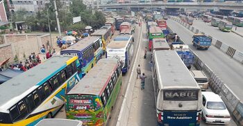 যানজট কমতে শুরু করেছে গাজীপুরের দুই মহাসড়কে