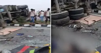 18 killed as speeding bus rams milk tanker in India
