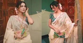 বৈশাখের স্নিগ্ধ লুকে নজর কাড়লেন চমক