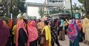 Akiz Food workers protest in Dhamrai with 9-point demand