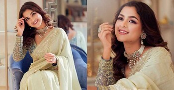 ফেস্টিভ ফ্যাশনে সাদিয়ার সিগনেচার ছোঁয়া