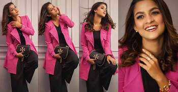 হট পিংকে আত্মবিশ্বাসী সাদিয়া