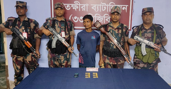 সাতক্ষীরা সীমান্তে ১৪ সোনার বারসহ চোরাকারবারি আটক