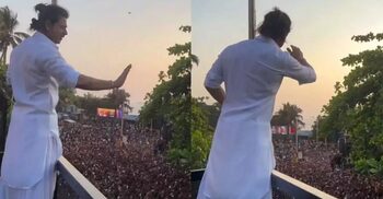 Shah Rukh spreads Eid cheer with fans at Mannat