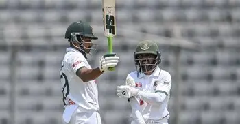 শান্ত-মুমিনুলের জুটিতে পাকিস্তানের বিপক্ষে নতুন ইতিহাস