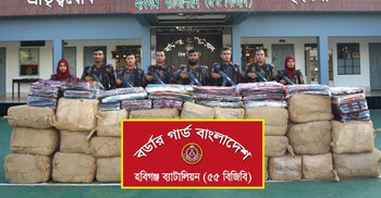 হবিগঞ্জে সোয়া ২ কোটি টাকার ভারতীয় শাড়ি ও শাল জব্দ