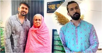 এবারও মায়ের শাড়ি দিয়ে পাঞ্জাবি বানিয়ে কবর জিয়ারত করলেন আরিফিন শুভ