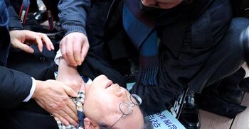 South Korea opposition chief stabbed during visit to Busan