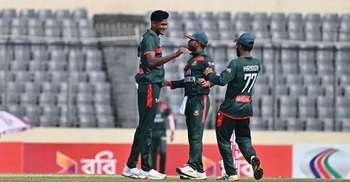 Nahid joins Mustafizur with historic five-wicket haul