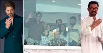 হুইলচেয়ারে বাবার সঙ্গে সালমান খান, হতাশ করলেন শাহরুখ-আমির