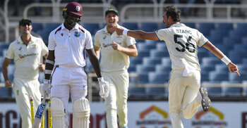 Starc’s spell sinks Windies for 2nd-lowest Test total of 27