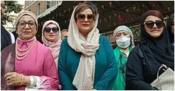 Suchanda, Babita and Champa vote side by side