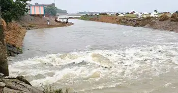 সুনামগঞ্জে এবার বাঁধ ভেঙে তলিয়ে গেলো হাওরের ধান