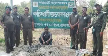 সুন্দরবনে ৪ হাজার ফুট ফাঁদসহ হরিণ শিকারি আটক