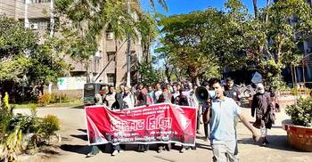 শাকসুর তফসিল ঘোষণার পরেও শিক্ষার্থীদের আন্দোলন অব্যাহত