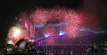 From Kiribati’s quiet shores to Sydney’s sombre fireworks, the world steps into 2026