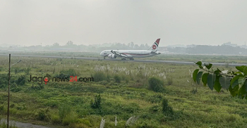 সিলেটে তারেক রহমানকে বহনকারী বিমান