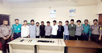 সিলেটে অপহরণ করে মুক্তিপণ আদায়ের অভিযোগে ১০ যুবক আটক