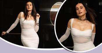 সাদা রঙে তাপসীর মিনিমাল ম্যাজিক