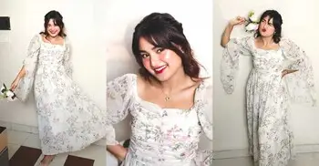 ফুলেল পোশাকে তটিনীর মায়াবী উপস্থিতি