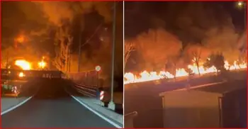 ইরানে তেলের ডিপোয় ইসরায়েলি হামলার পর রাস্তায় ‘আগুনের নদী’