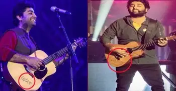 যে কারণে অরিজিৎ সিংয়ের গিটারে লেখা ‘ঝিলিক-ঝোরা-মিঠি’