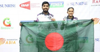 আন্তর্জাতিক ব্যাডমিন্টনে রৌপ্য জিতলেন বাংলাদেশের জুমার-উর্মি