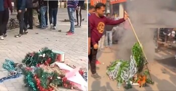 ভারতে বড়দিন উদযাপনে বাধা, সাজসজ্জা জ্বালিয়ে দিলো ভিএইচপি-বজরং দল