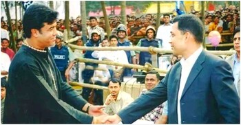 তারেক রহমানের দেশে ফেরার দিনে নায়ক মান্নার সঙ্গে ছবি ভাইরাল