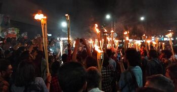 Students march with torches, demand justice for Magura rape victim
