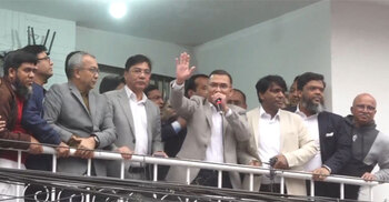 Tarique at BNP central office after 17 years