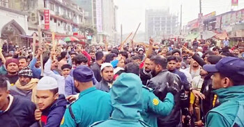 Anti-extortion protest attacked at Karwan Bazar; army deployed