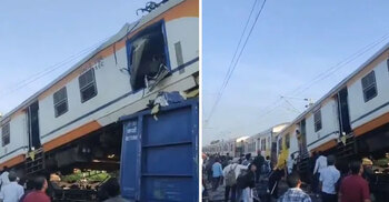 ভারতে যাত্রীবাহী ট্রেনের সঙ্গে মালবাহী ট্রেনের সংঘর্ষ
