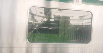 Brickbats thrown at Dhaka metro train, window damaged