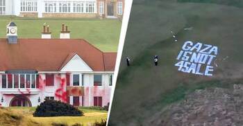 স্কটল্যান্ডে ট্রাম্পের রিসোর্টে ভাঙচুর, লেখা হলো ‘গাজা বিক্রির জন্য নয়’