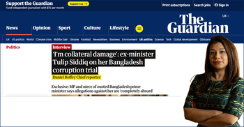 Tulip considers herself 'collateral damage' in Bangladesh graft trial