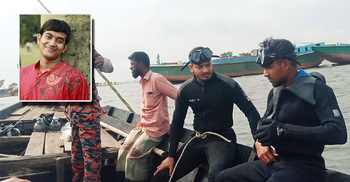 নৌকার গলুইয়ে বসে গোসলের সময় পড়ে পর্যটক নিখোঁজ