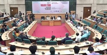 Embrace reform, justice, and true democracy, Turk tells DU students