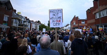 UK anti-racism protesters take to streets after days of riots