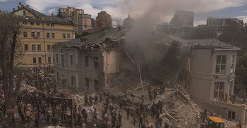 Russian missile attacks kill 41, hit children’s hospital, Ukraine says