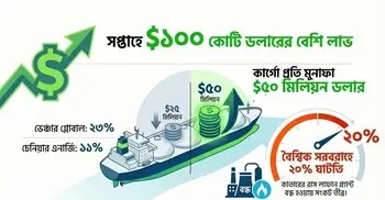 যুদ্ধের বাজারে এলএনজিতে রেকর্ড লাভ যুক্তরাষ্ট্রের