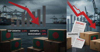 রপ্তানি আয়ে নেতিবাচক ধারায় বাড়ছে উদ্বেগ
