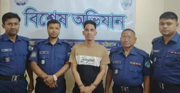 রাঙ্গুনিয়ায় ১৭ মামলার পরোয়ানাভুক্ত যুবলীগ নেতা গ্রেফতার