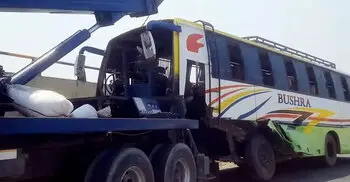 3 die as bus crashes into road divider in Sirajganj